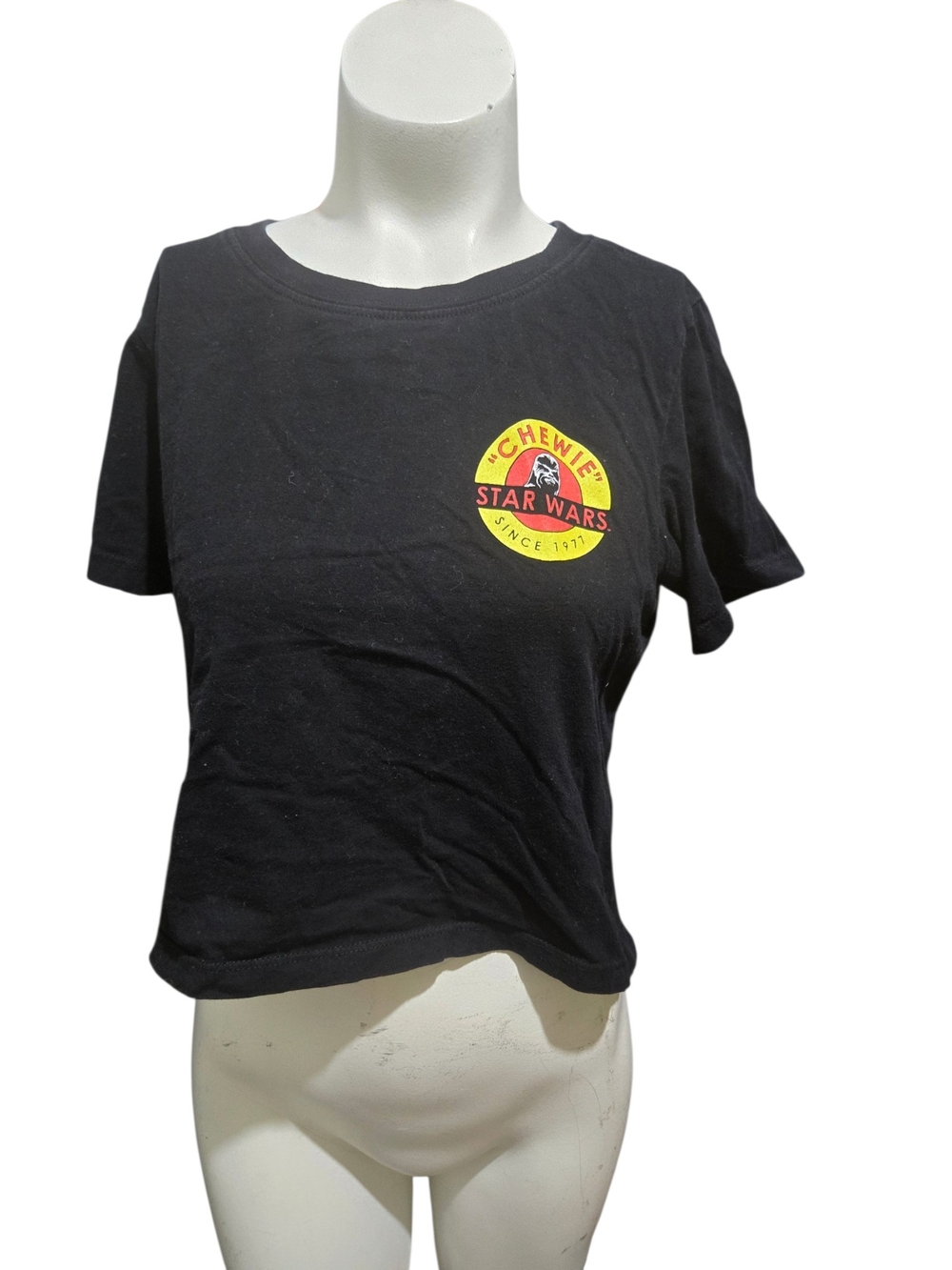Star Wars Chewbacca Graphic Tee Y2K Style Black T-Shirt Size M